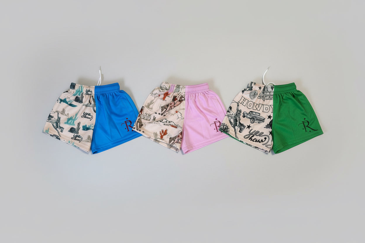 Kids Western Style Footy Shorts