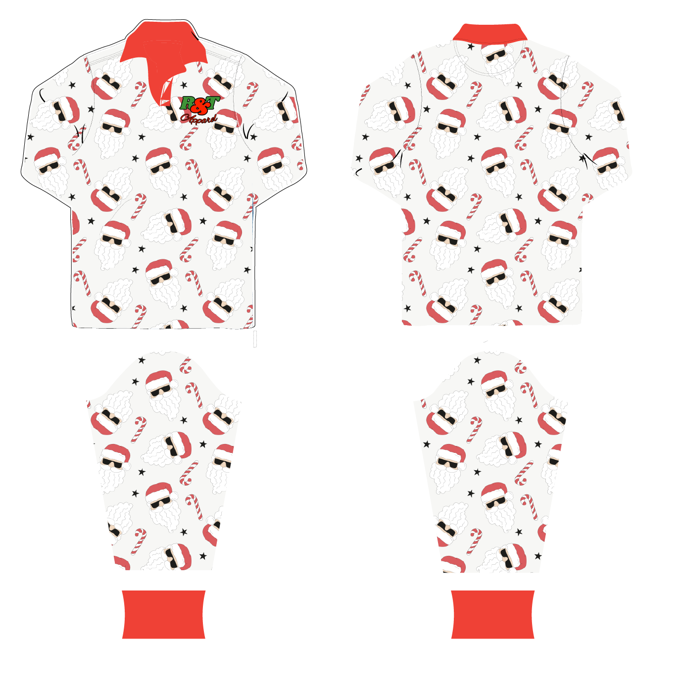 Cool Santa Fishing Shirts