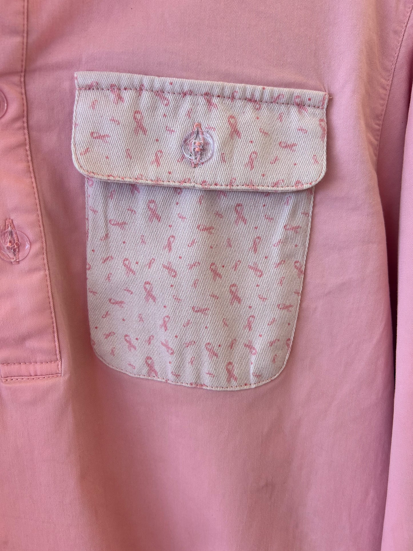 Pink Ribbon Cotton Work Shirt