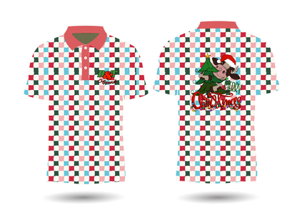 Gingham Christmas Fishing Shirt