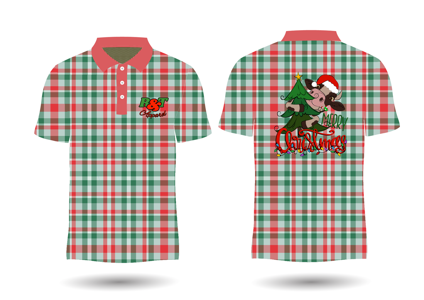 Plaid Christmas fishing shirt