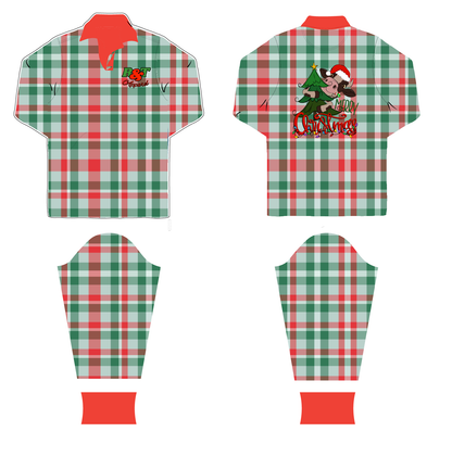 Plaid Christmas fishing shirt